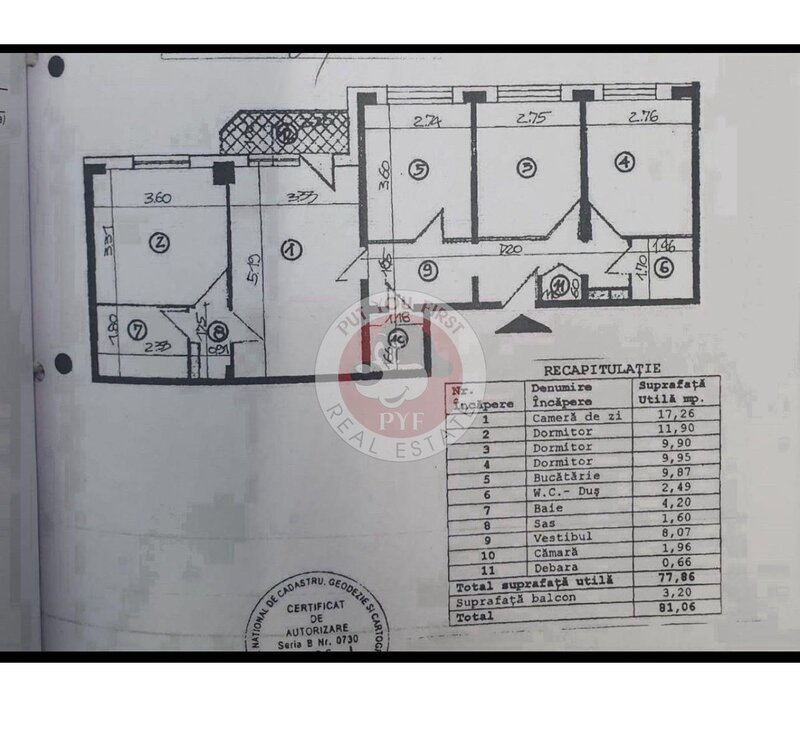 Stefan cel Mare | 4 camere | 81mp | Decomandat | B12459